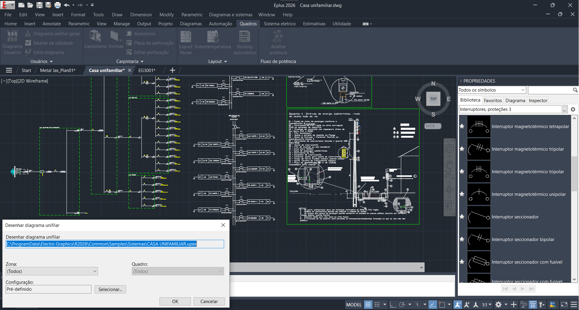 Eplus - CAD elétrico para desenho e projeto de instalações elétricas civis e industriais