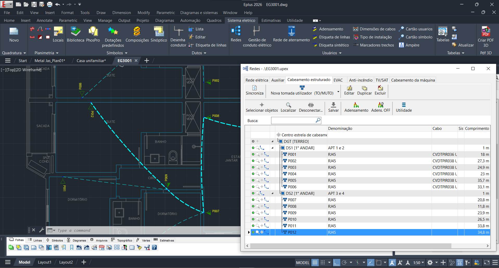 Eplus - CAD elétrico para desenho e projeto de instalações elétricas civis e industriais