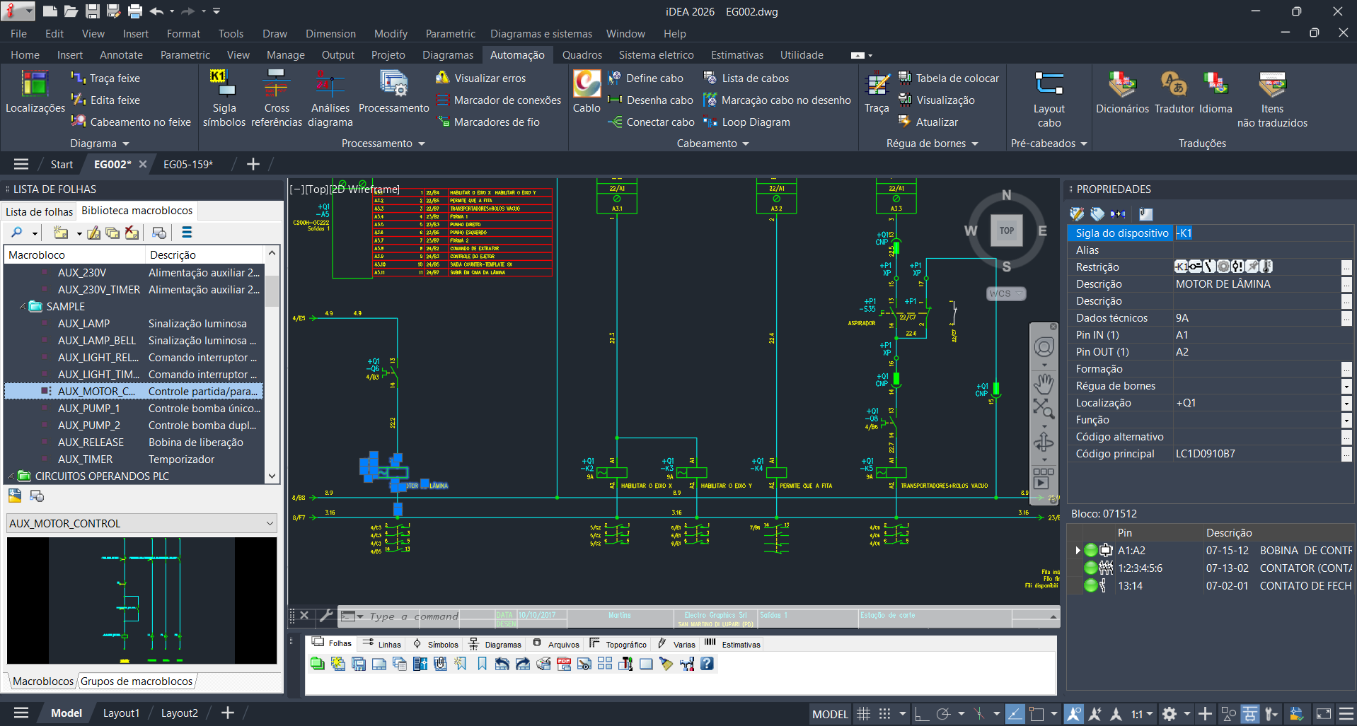 iDEA - CAD elétrico para desenho e projeto de esquemas elétricos e para automação industrial