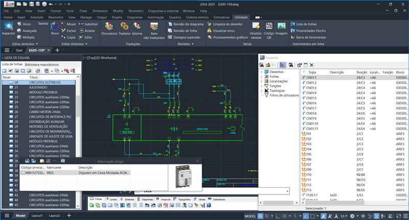 iDEA - CAD elétrico para desenho e projeto de esquemas elétricos e para automação industrial