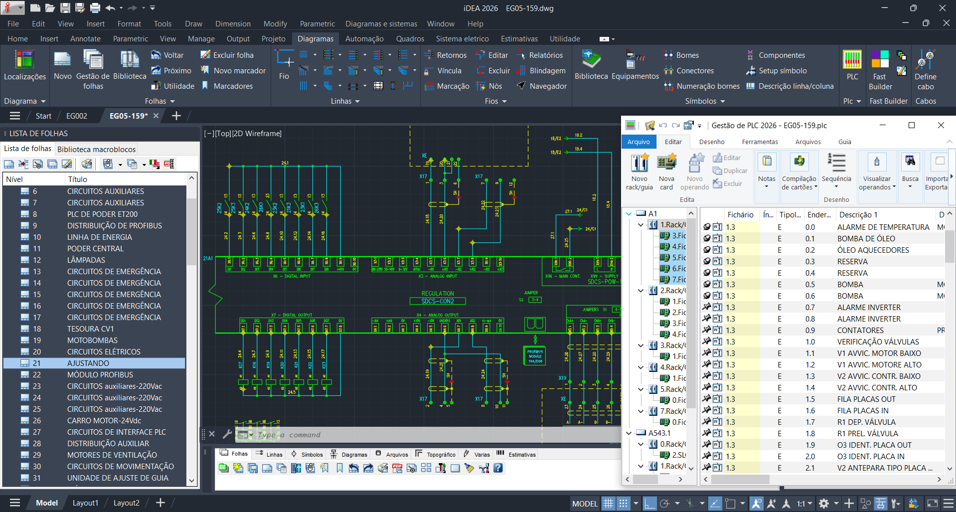 iDEA - CAD elétrico para desenho e projeto de esquemas elétricos e para automação industrial