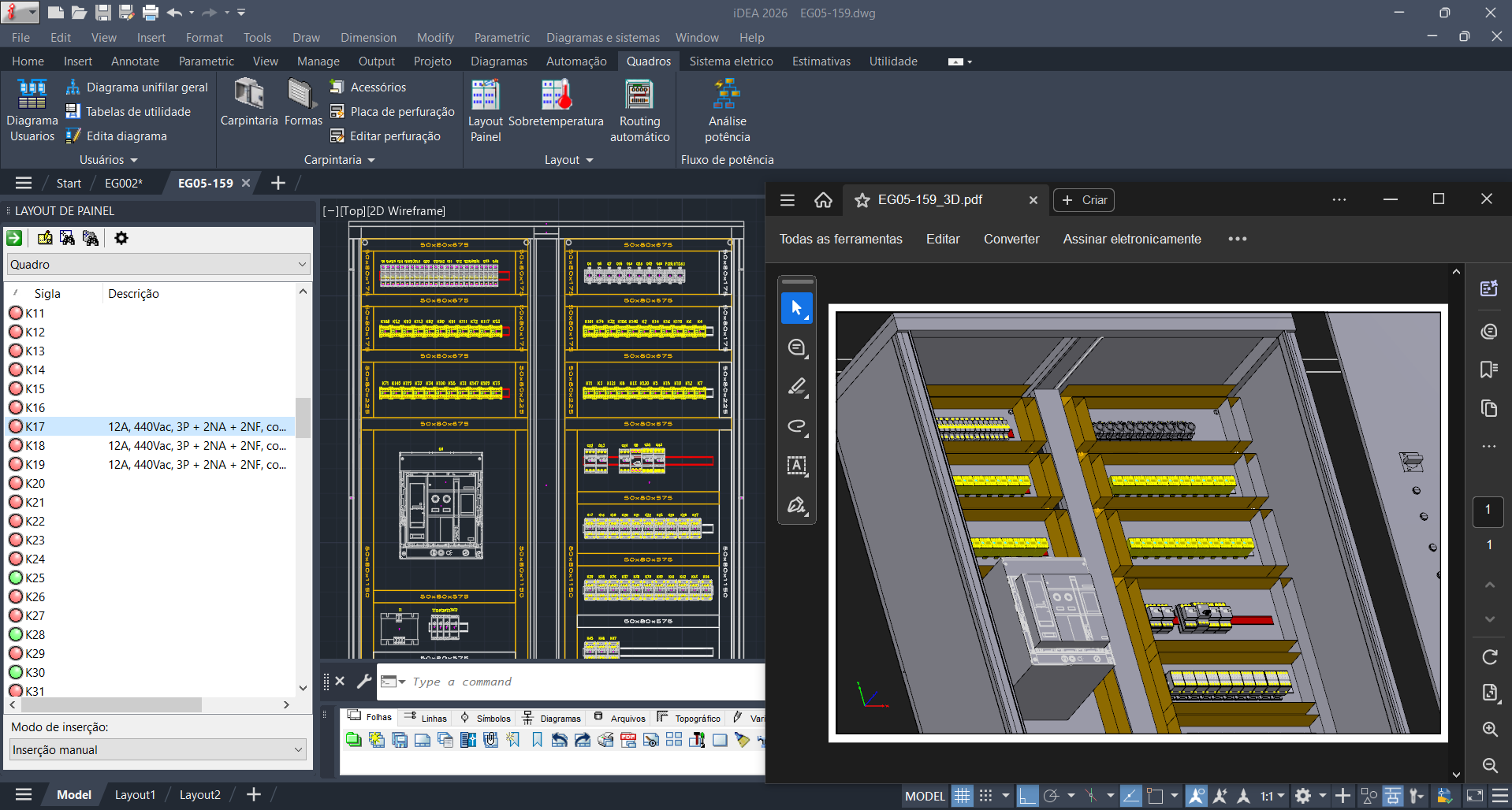 iDEA - CAD elétrico para desenho e projeto de esquemas elétricos e para automação industrial