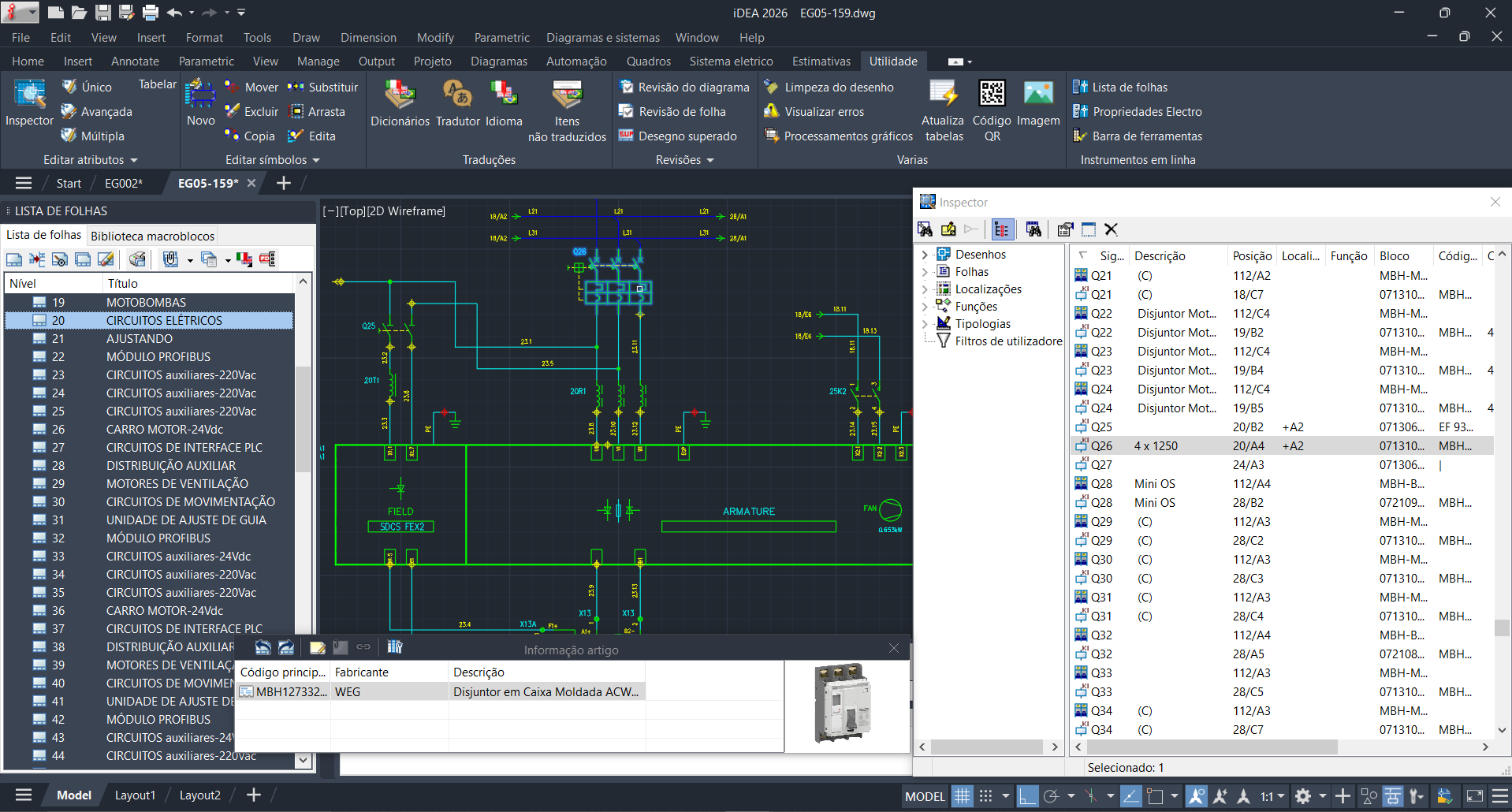 iDEA - CAD elétrico para desenho e projeto de esquemas elétricos e para automação industrial