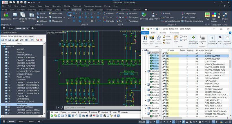 iDEA - CAD elétrico para desenho e projeto de esquemas elétricos e para automação industrial.