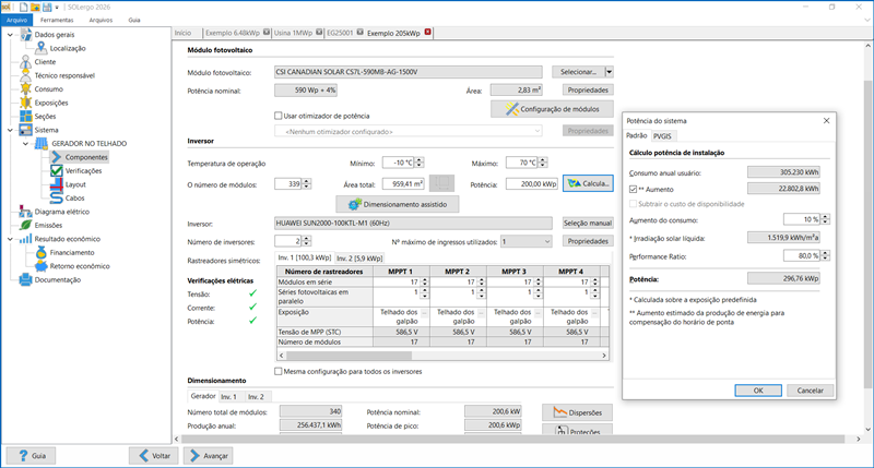 SOLergo - Projeto de sistemas fotovoltaicos conectados à rede, híbridos ou isolados