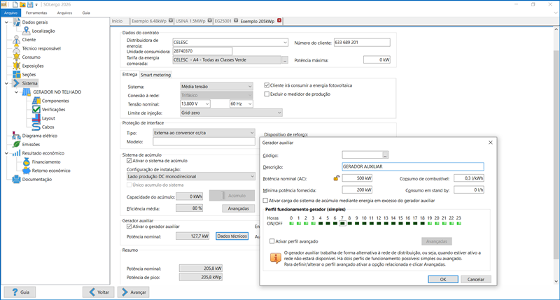 SOLergo - Projeto de sistemas fotovoltaicos conectados à rede, híbridos ou isolados