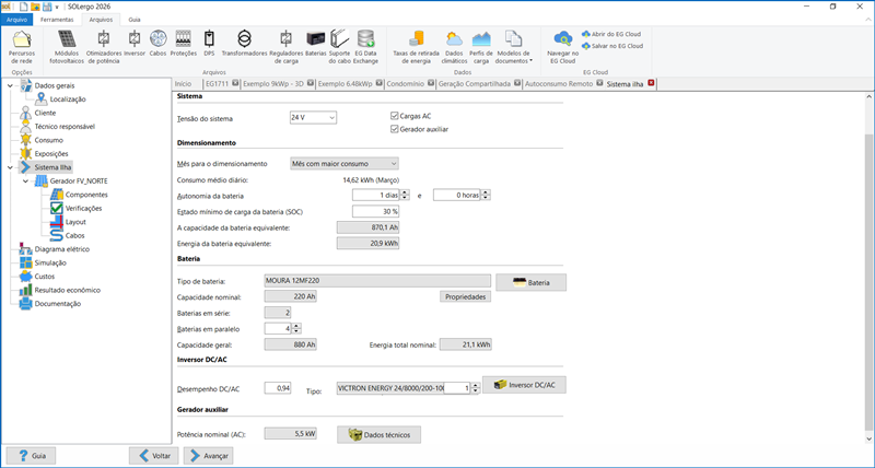 SOLergo - Projeto de sistemas fotovoltaicos conectados à rede, híbridos ou isolados