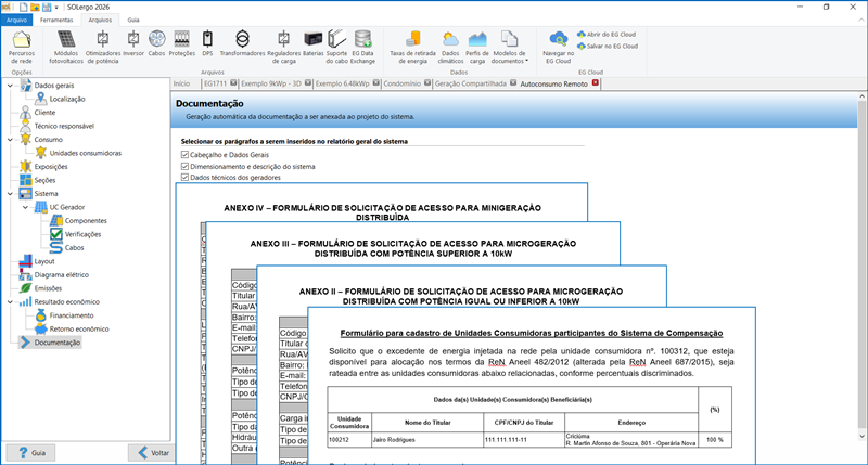 SOLergo - Projeto de sistemas fotovoltaicos conectados à rede, híbridos ou isolados